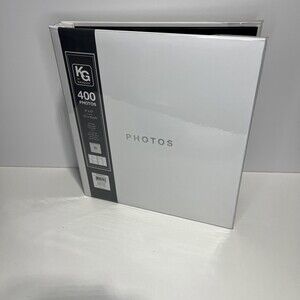 kiera Grace White Photo Album 400 4x6 picture capacity 12 x 13 x 1.5 acid free